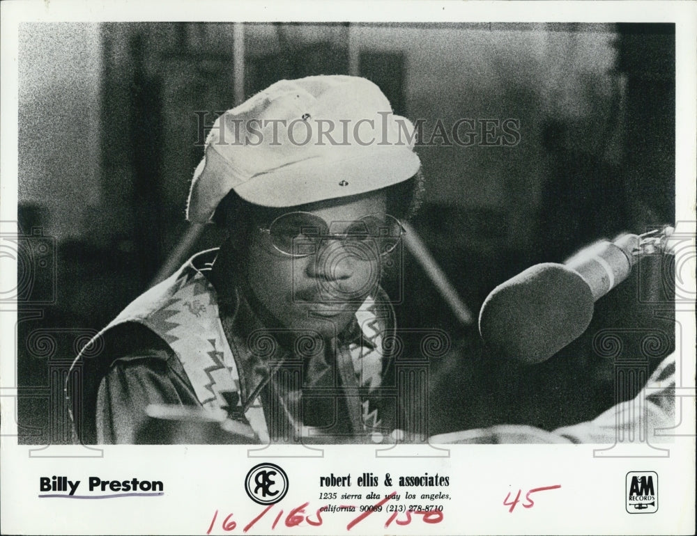 1972 Press Photo Keyboard musician Billy Preston - Historic Images