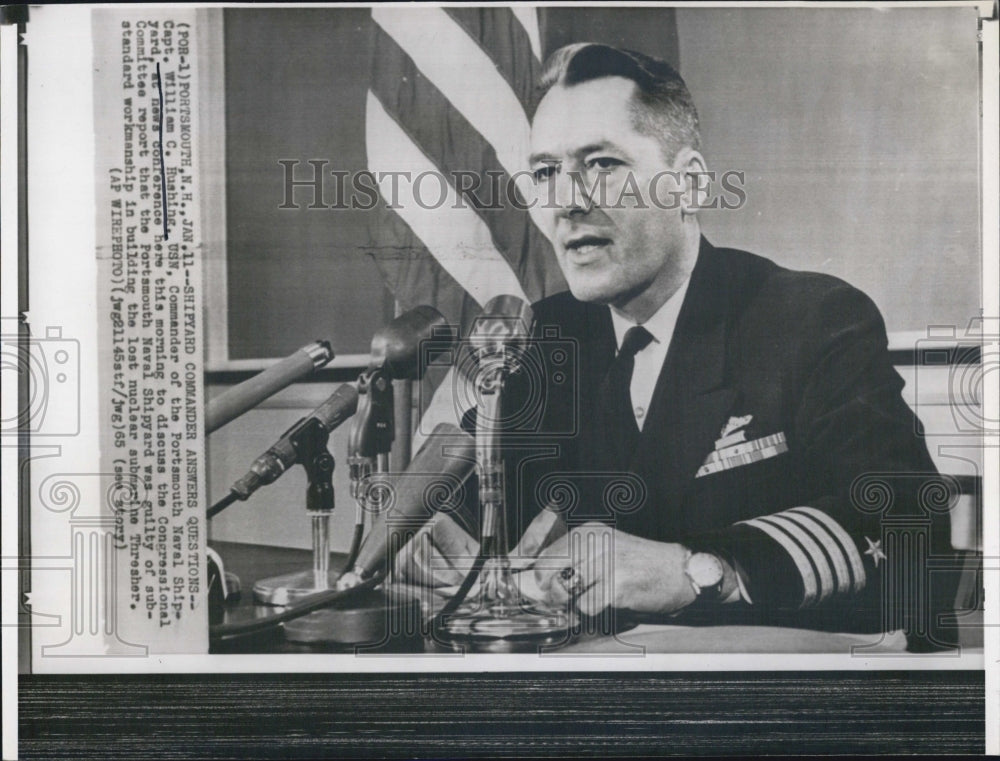 1965 Press Photo Capt.William Hushing - RSJ14449 - Historic Images