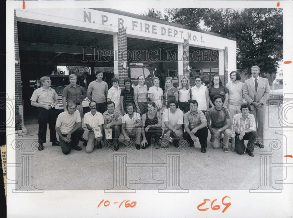 1974 Press Photo New Port Richey Fire Course Jean Hafner William Bertram John - Historic Images