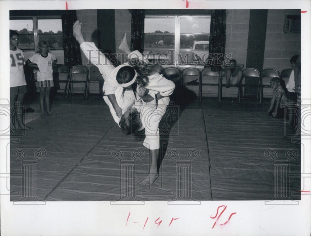 1970 Press Photo Karate Match New Port Richey Recreation Department Florida - Historic Images