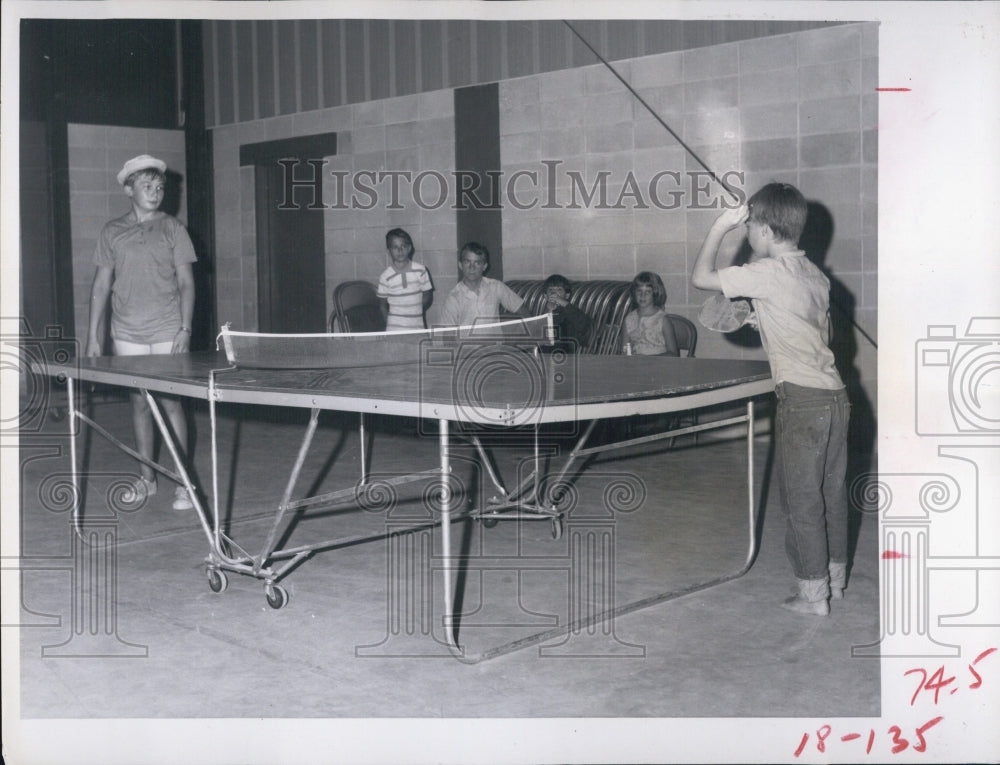 1969 Press Photo Children Play Ping-Pong in New Port Richey - RSJ14837 - Historic Images