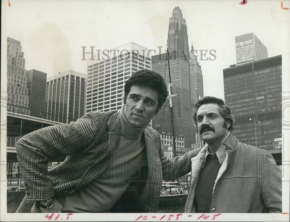 1976 Press Photo Tony LoBianco and Jackie Cooper in &quot;Police Story&quot; - Historic Images