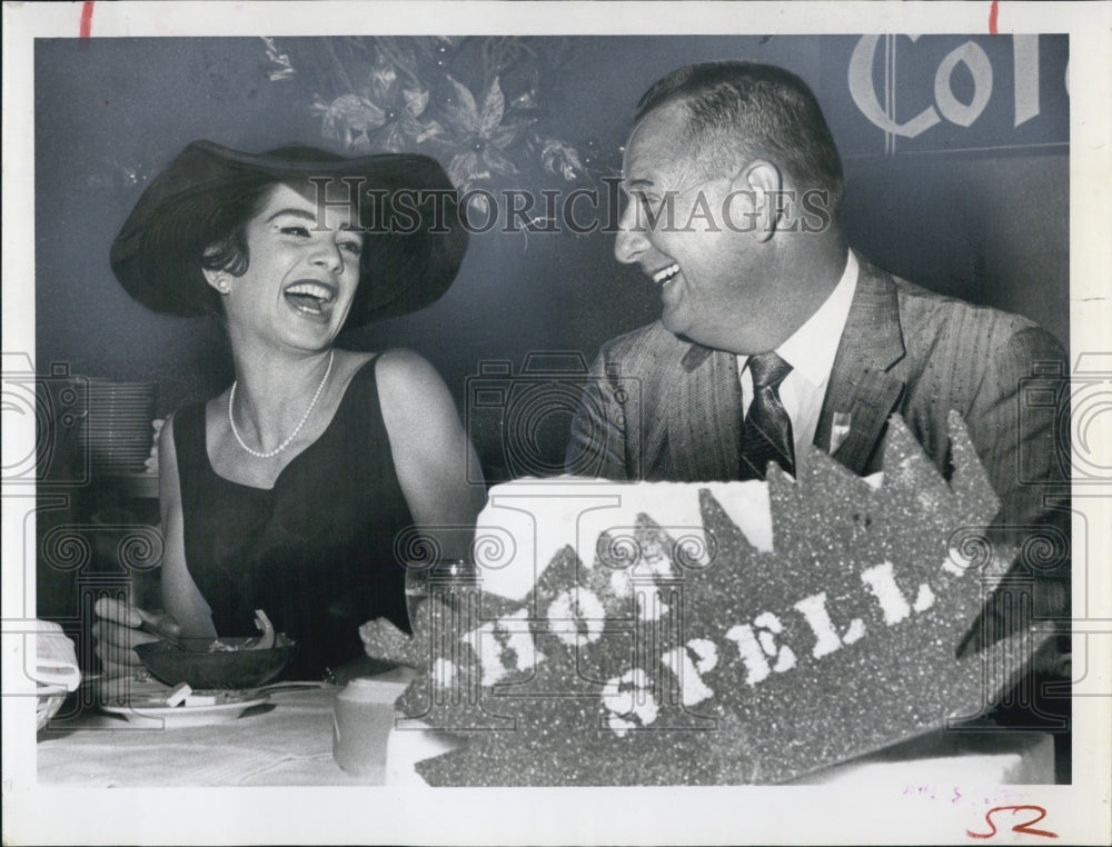 1958 Ziva Rodann a former Israeli Soldier & Mayor John Burroughs - Historic Images