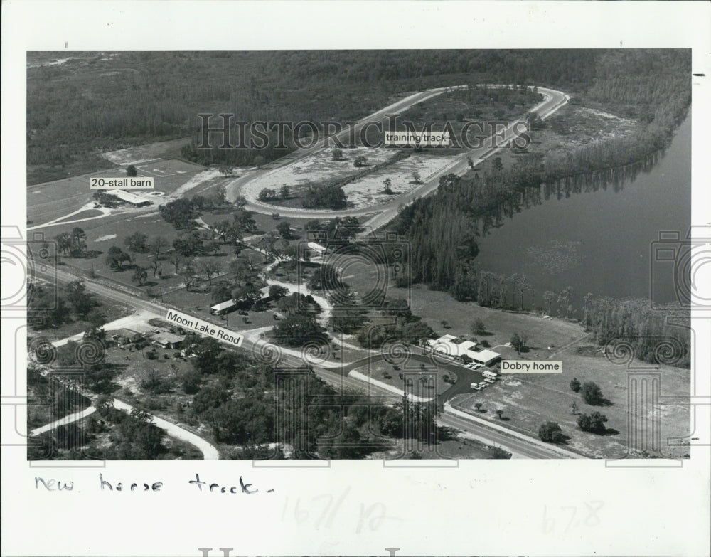 1980 Press Photo Aerial View of the Dobry Little Moon Lake Ranch - RSJ15733 - Historic Images