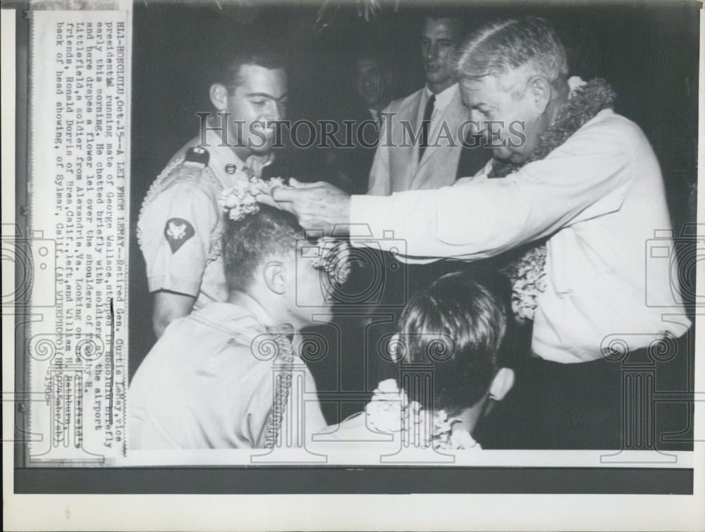 1968 Press Photo General Curtis E. LeMay, vice presidential candidate, Honolulu - Historic Images