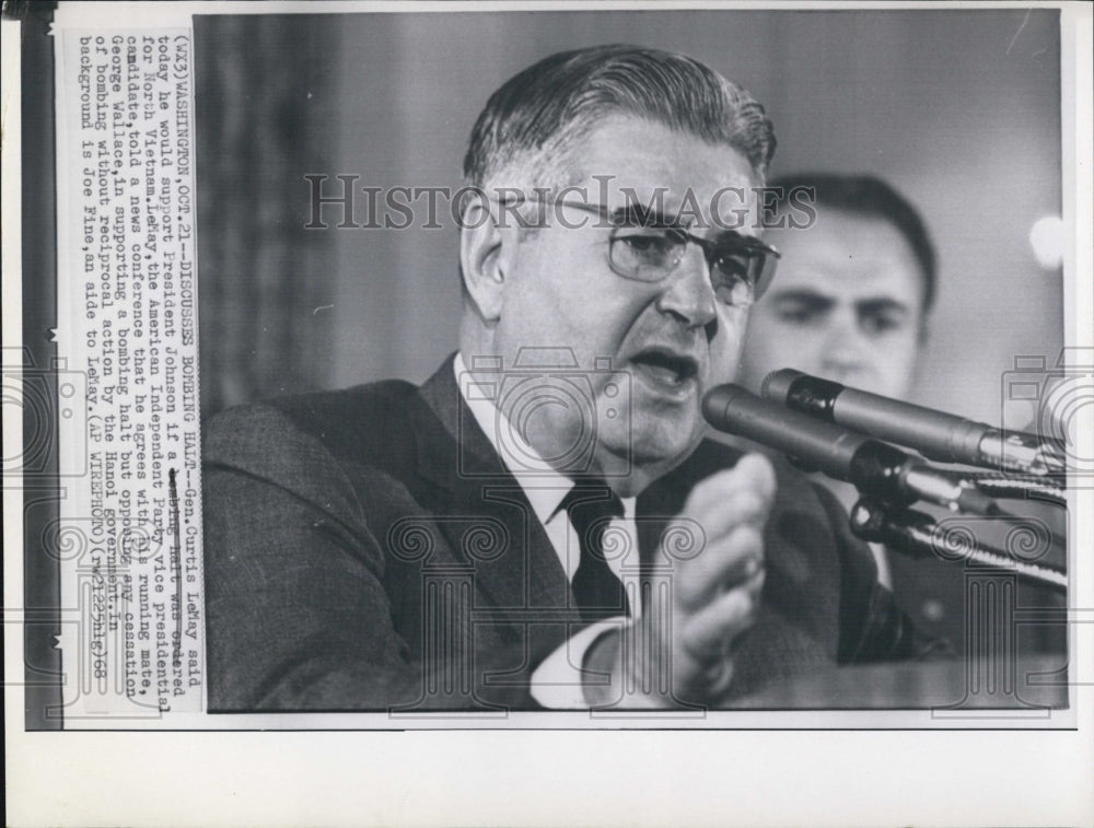 1968 Press Photo General Curtis LeMay VP Candidate - RSJ15819 - Historic Images