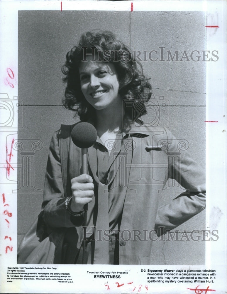 1983 Press Photo Sigourney Weaver in Eyewitness - RSJ16091 - Historic Images