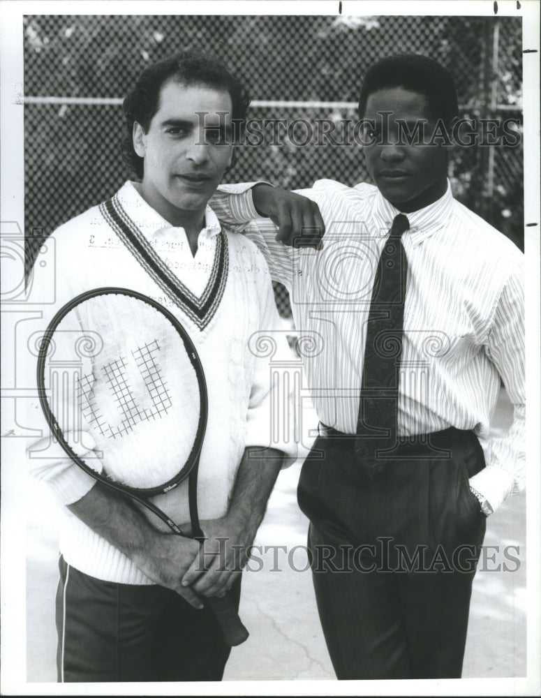 1987 Press Photo Blair Underwood and Jonathan Rollins in &quot;L.A. Law&quot; - RSJ16241 - Historic Images