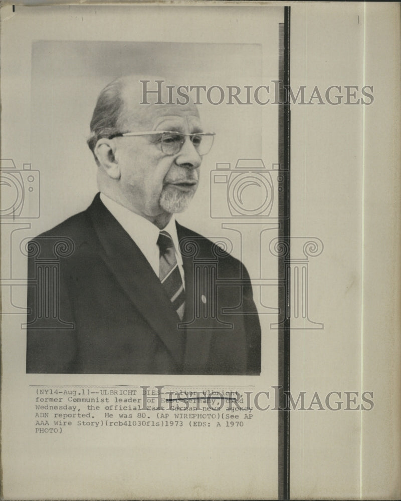 1970 Press Photo Walter Ulbricht, Former Communist Party Leader - RSJ16335 - Historic Images