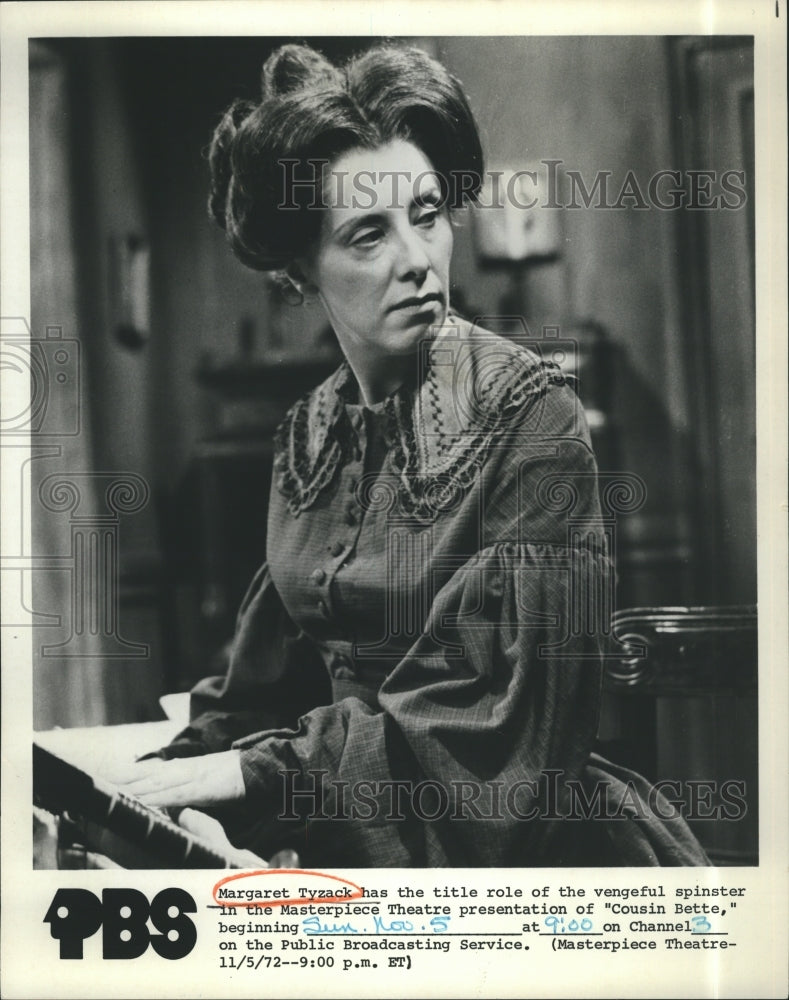 1972 Press Photo Actress Margaret Tyzack In Cousin Bette - RSJ16427 - Historic Images