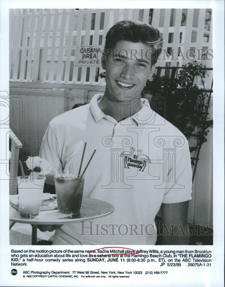 1989 Press Photo Actor Sacha Mitchell Plays Jeffrey Willis in The Flamingo - Historic Images