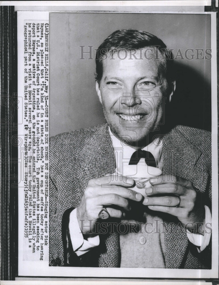 1955 Press Photo Dick Haymes, Singer and Actor - RSJ16739 - Historic Images