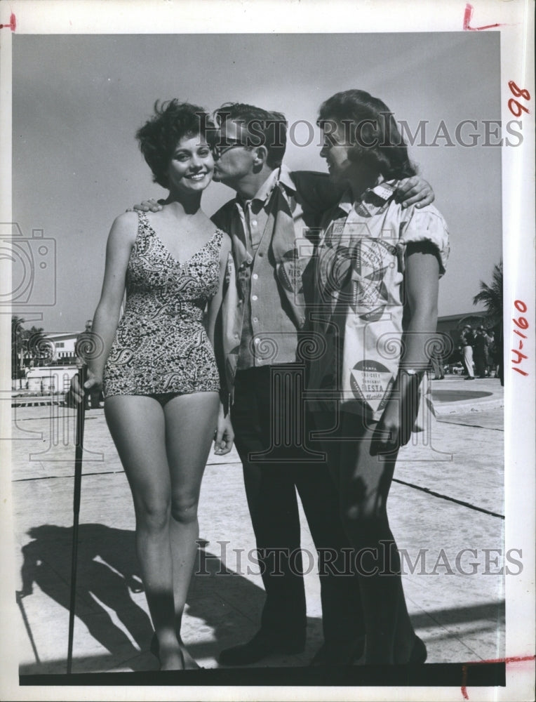 1968 Pat Harrington  With Girls in Florida-Historic Images