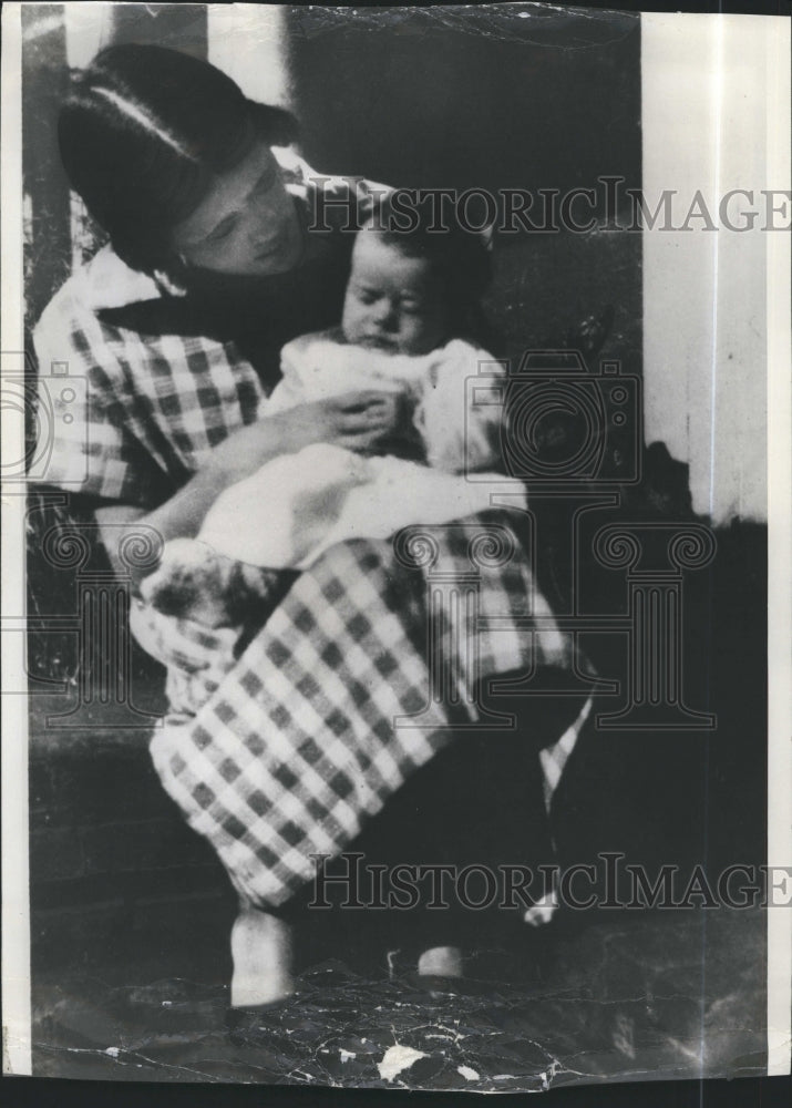 1978 Press Photo Lillian Carter and Child - Historic Images