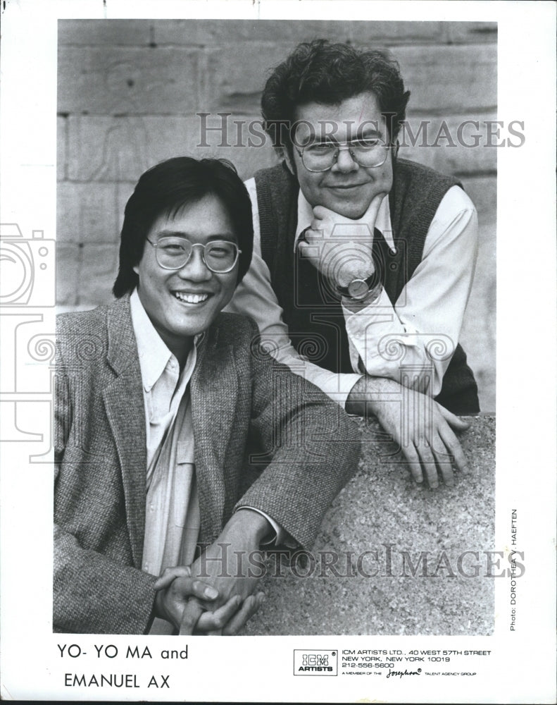 1988 Popular Musicians Yo-Yo Ma & Emanuel AX-Historic Images