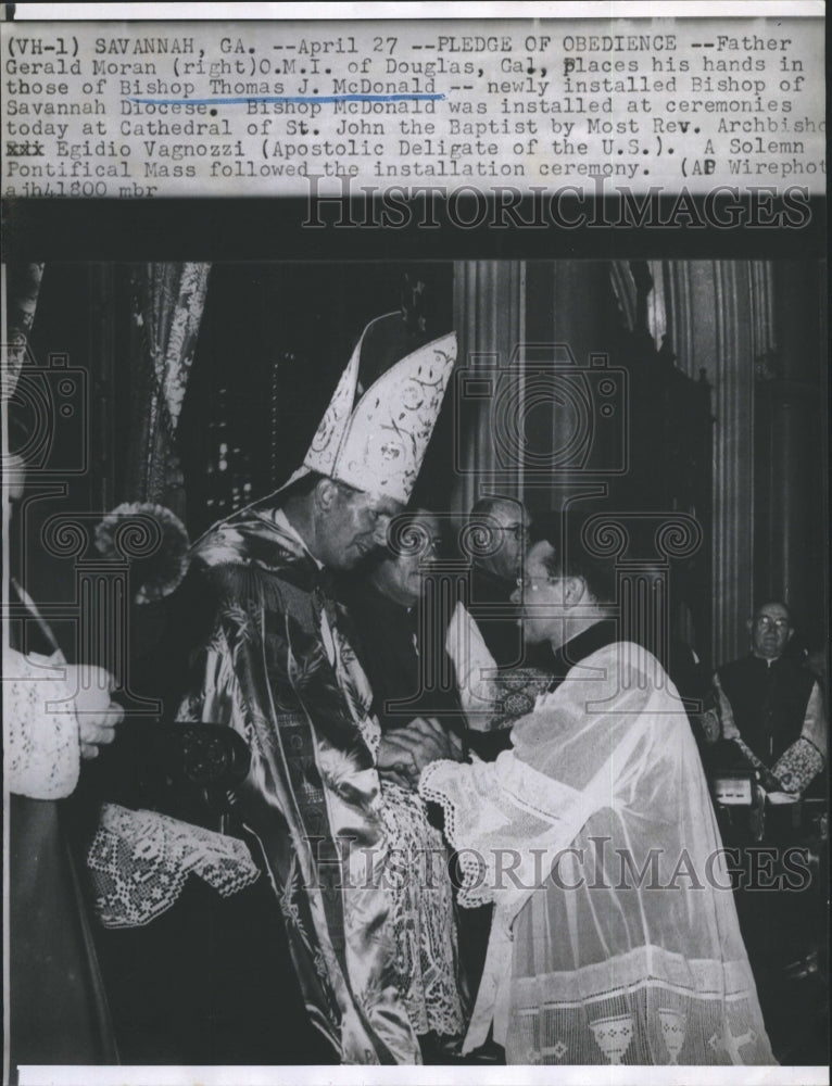 Press Photo Bishop Thomas McDonald in Savannah Georgia - Historic Images