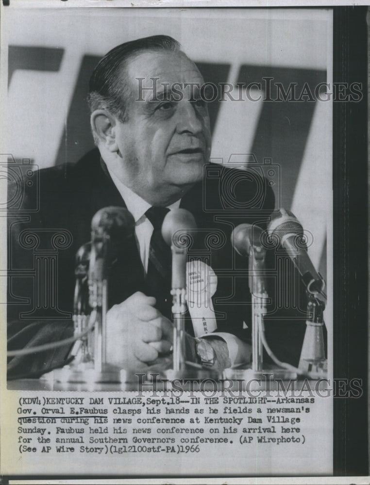 1966 Press Photo Arkansas Governor Orval Faubus Southern Governors Conference - Historic Images