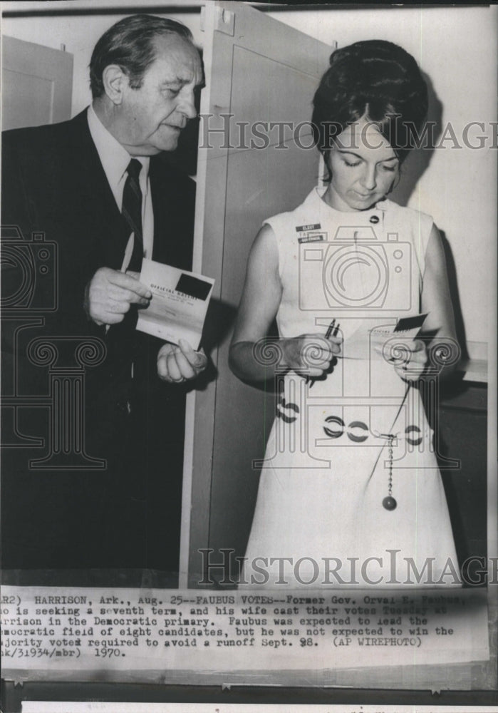 1970 Press Photo Arkansas Governor Orval Faubus Seeks Seventh Term - RSJ17807 - Historic Images