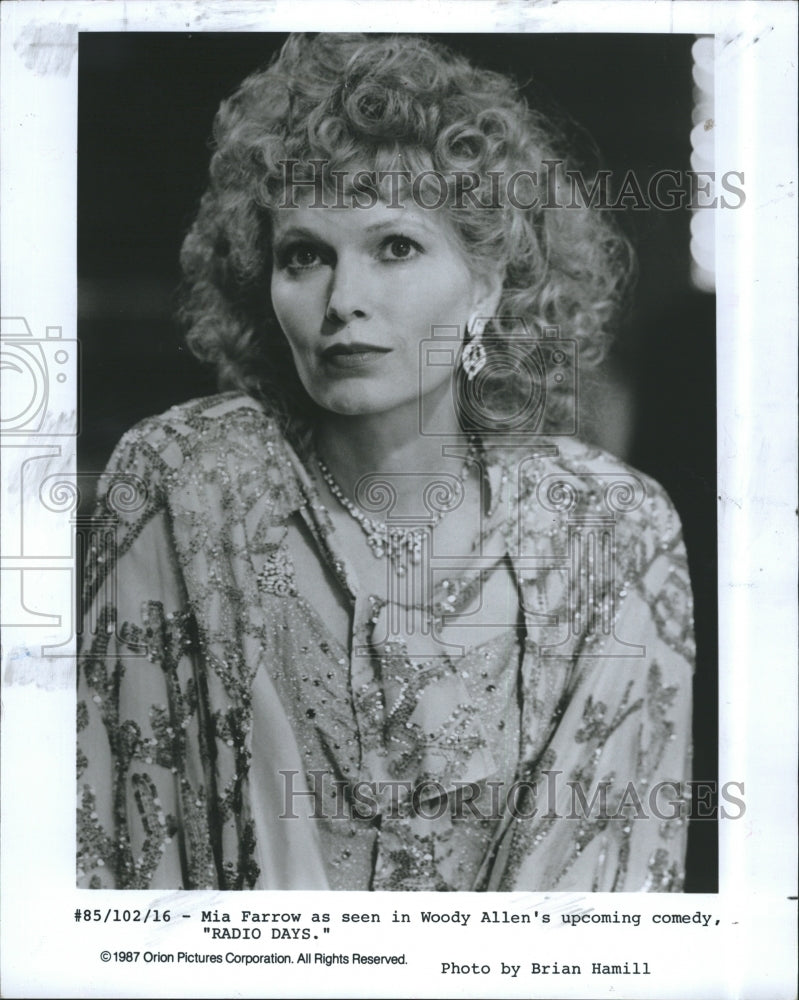 1987 Actress Mia Farrow Movie Radio Days  - Historic Images