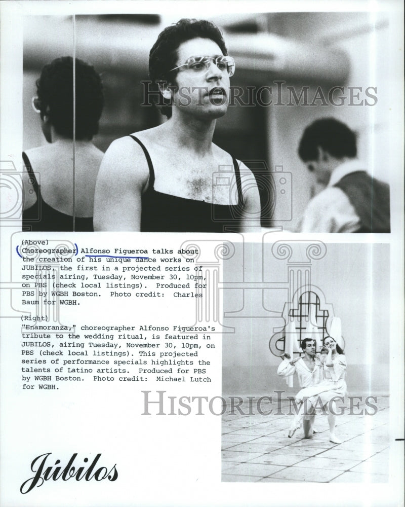 1982 Press Photo Choreographer Alfonso Figueroa &quot;Jubilos&quot; - RSJ17951 - Historic Images