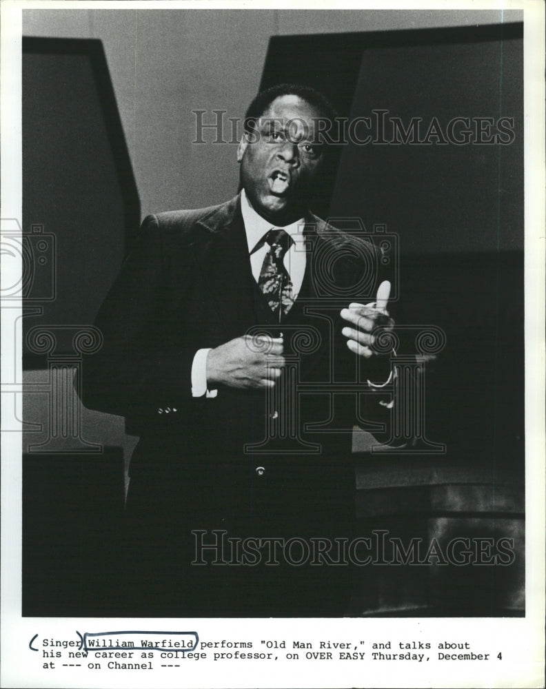 1980 Press Photo Singer William Warfield Performing Old Man River - RSJ18001 - Historic Images