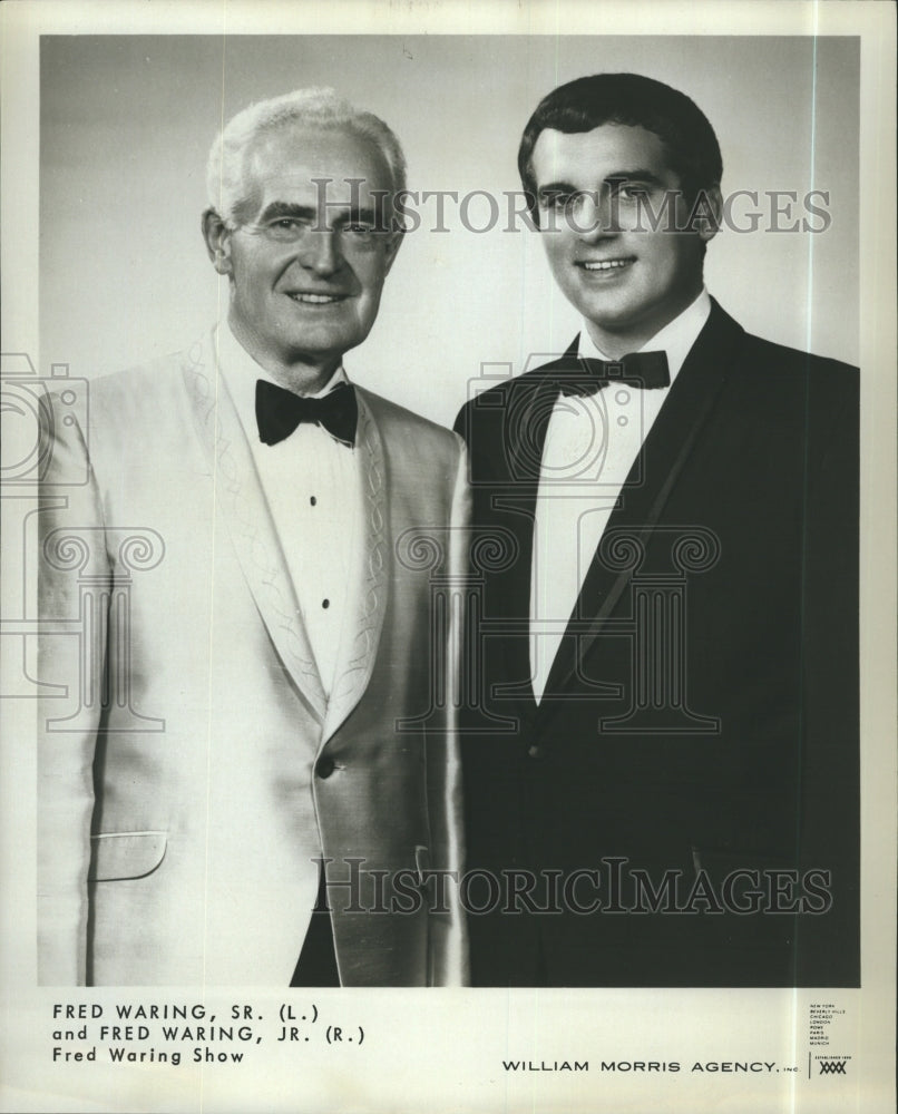 1968 Press Photo Actor Fred Waring Sr. & Actor Fred Wing Jr. In Fred Waring Show - Historic Images