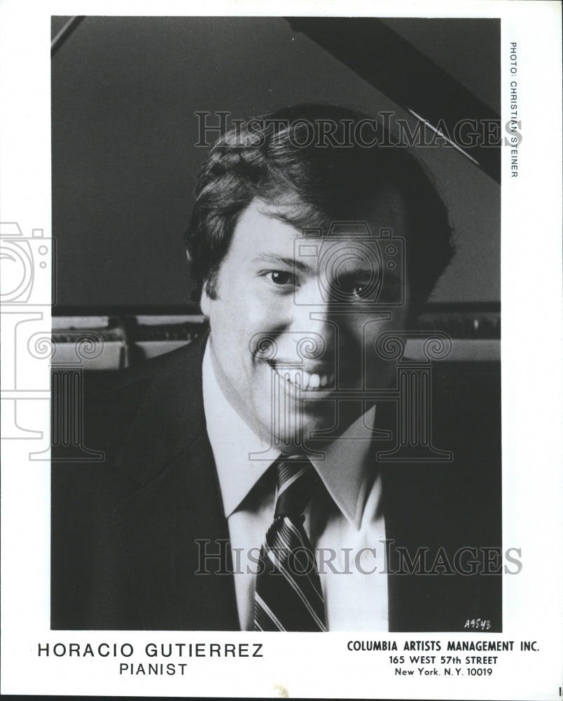 1986 Press Photo Horacio Gutierrez Cuban-American virtuoso classical pianist. - Historic Images