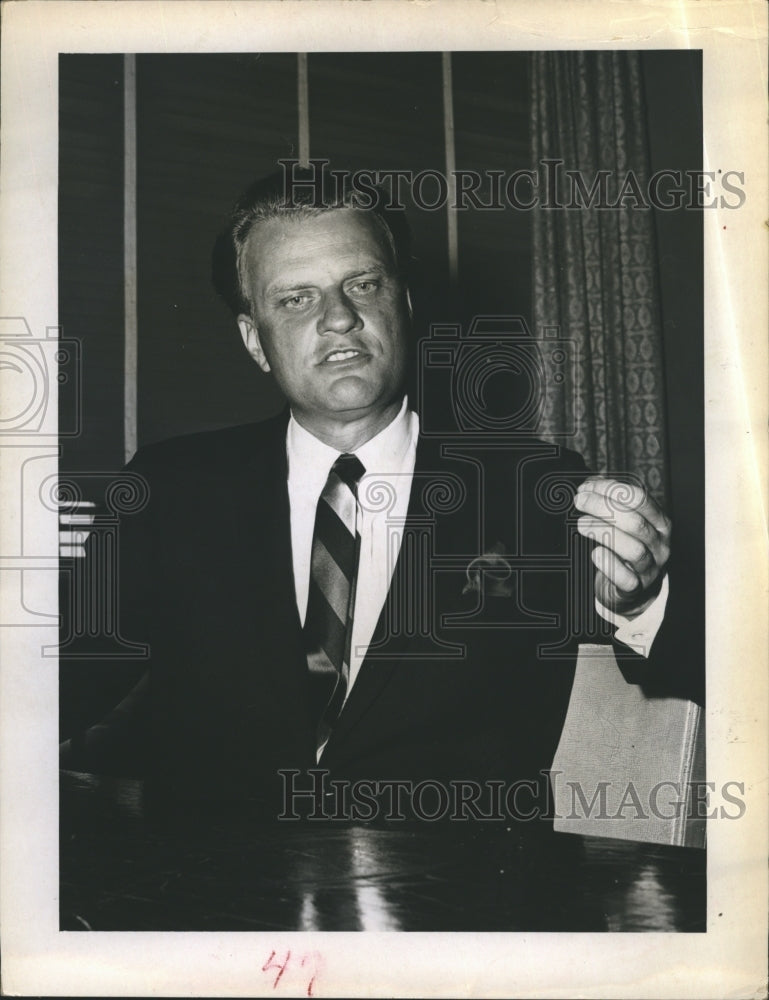 1965 Press Photo Evangelist  Billy Graham - Historic Images