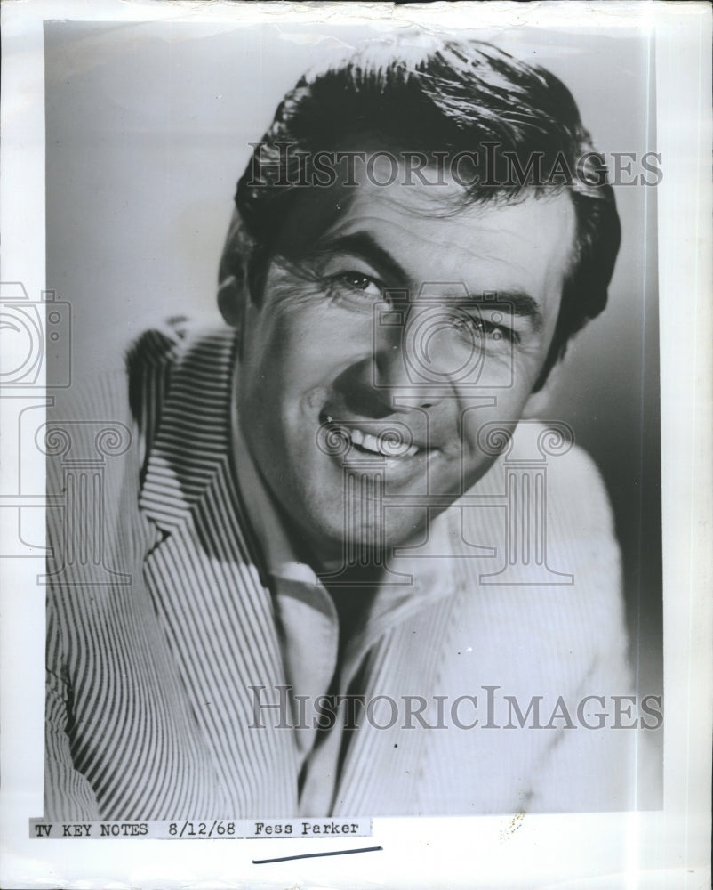 1968 Press Photo Actor Fess Parker - Historic Images