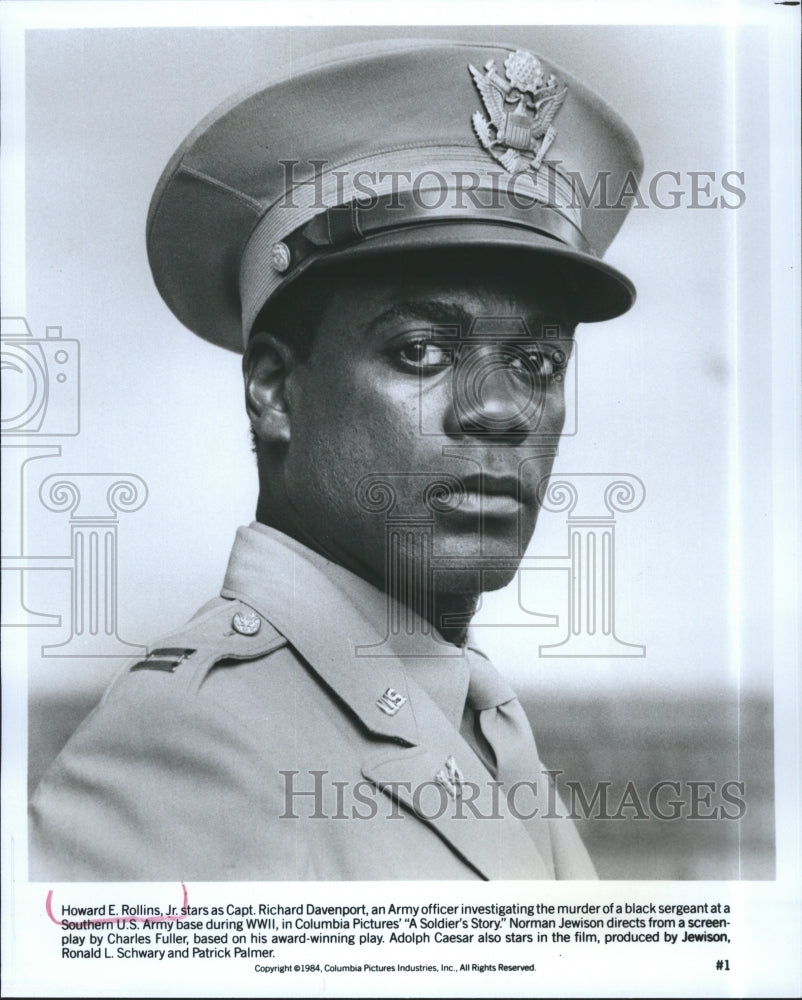 1984 Press Photo Howard E Rollins Jr,actor from A Soldiers Story - Historic Images