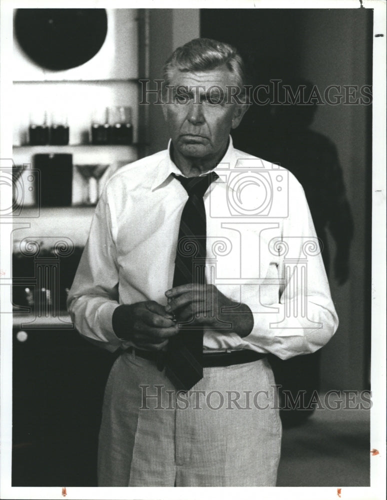 1986 Press Photo Andy Griffith Actor MATLOCK - Historic Images