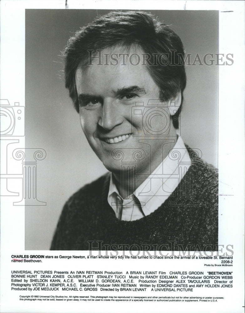 1992 Press Photo Charles Grodin,actor from Beethoven - Historic Images