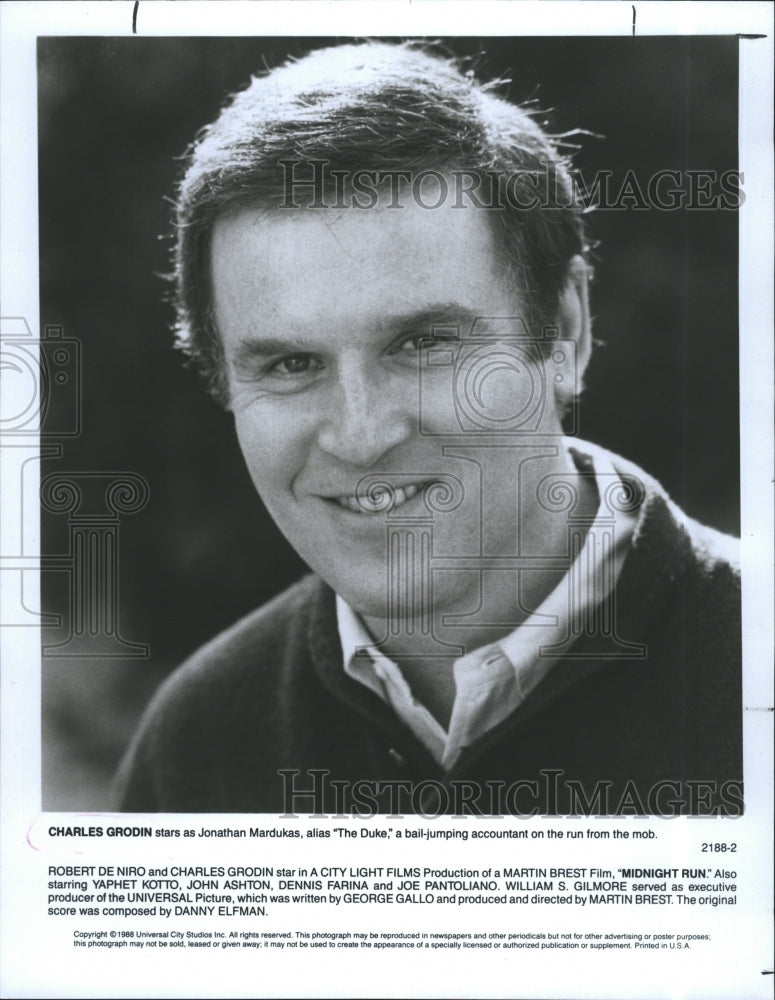 1988 Film, "Midnight Run" starring Charles Grodin - Historic Images