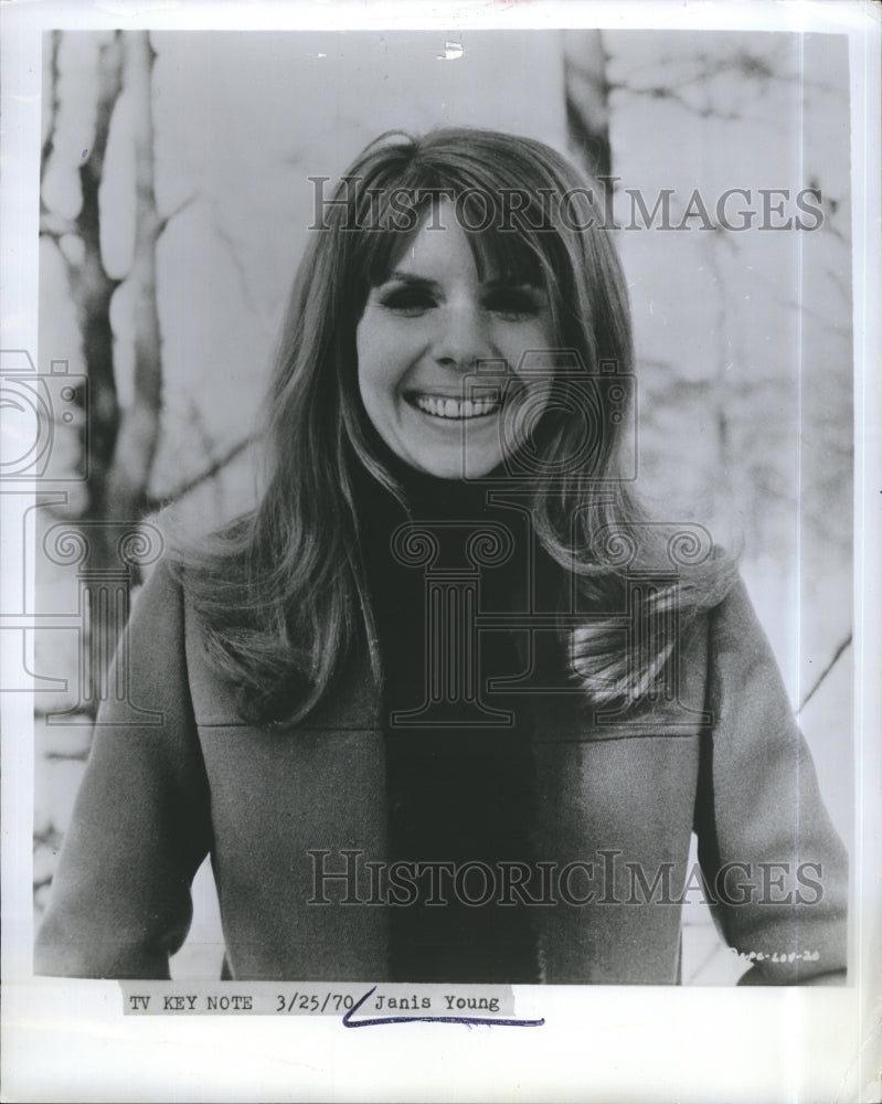 1970 Press Photo Actress Janis Young - Historic Images