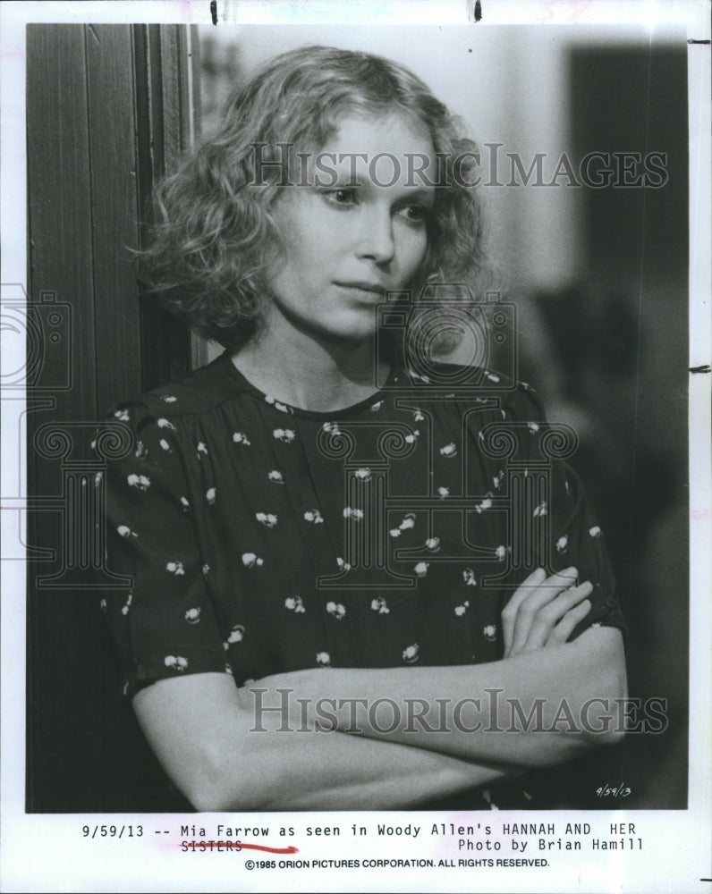 1985 Press Photo Mia Farrow Stars In Hannah And Her Sisters - Historic Images