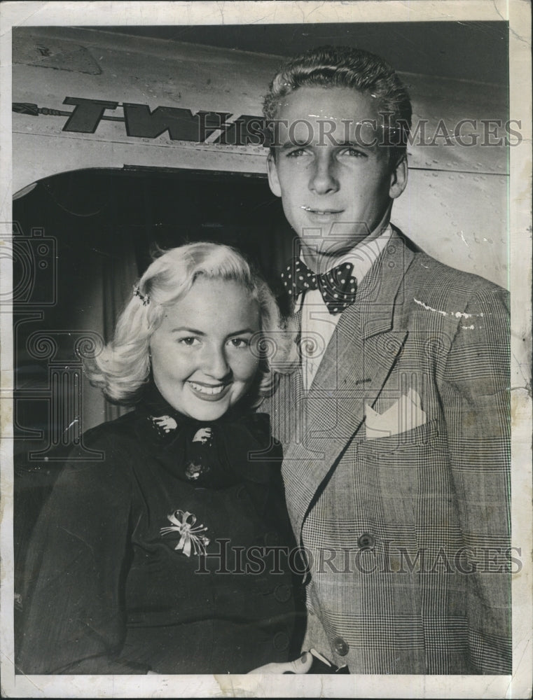 1955 Press Photo Darrylyn Zannuck and Robert Jacks. - Historic Images