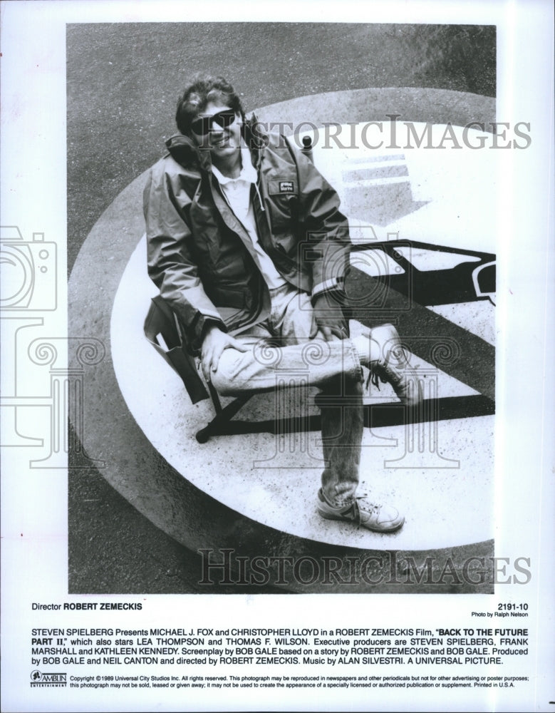 1989 Press Photo Director of Back To The Future II Robert Zemeckis - Historic Images