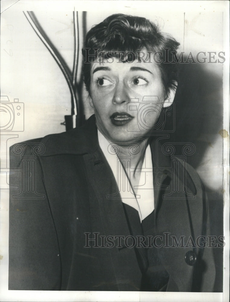 1955 Press Photo Miriam Garland Witnesses Shooting of Partner Sally Shedd - Historic Images