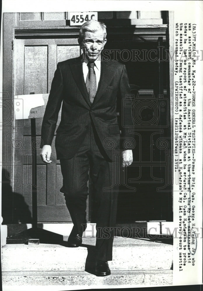 1971 Press Photo Former Brig General George Young - Historic Images