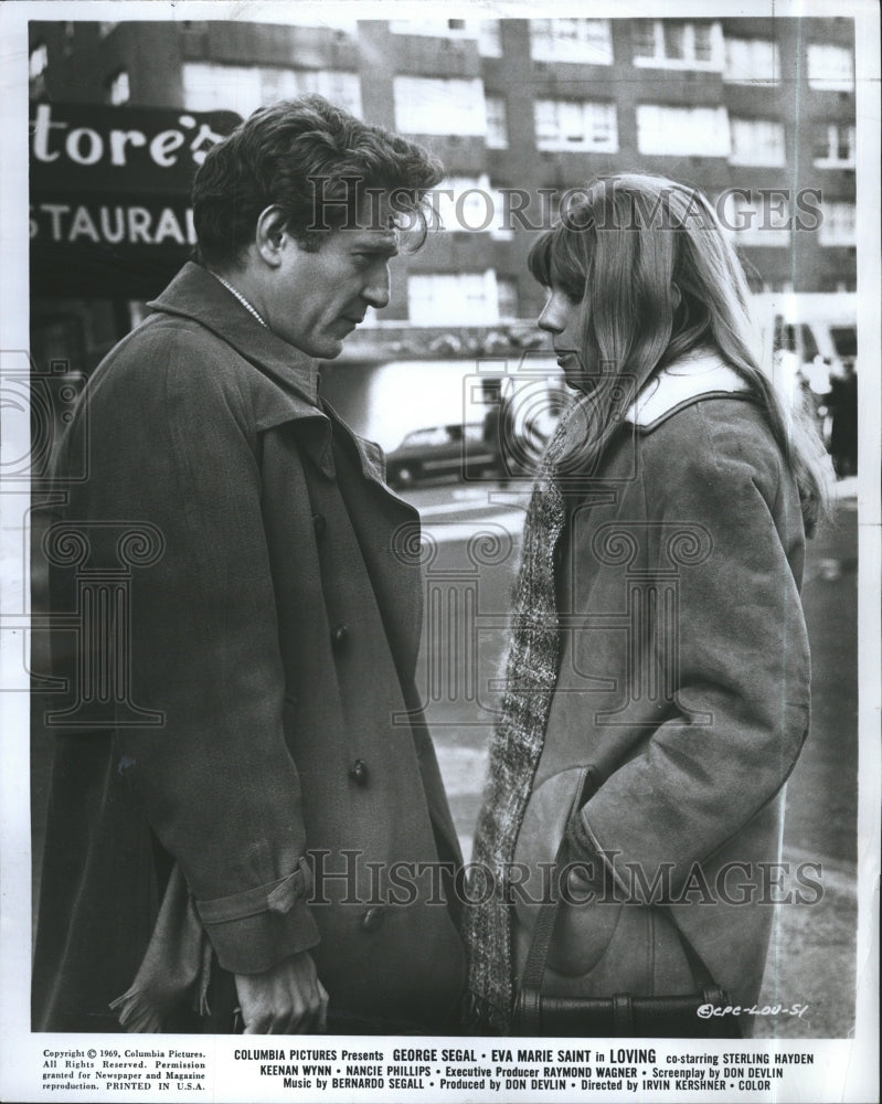 Press Photo Actor George Seagal and Actress Eva Marie Saint. - Historic Images