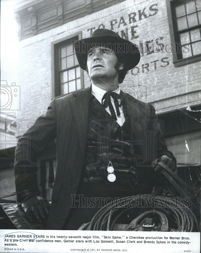 1971 Press Photo James Garner in "Skin Game" - Historic Images