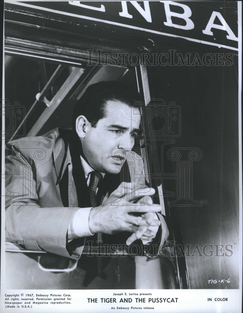 1967 Press Photo Vittorio Gassman Actor THE TIGER AND THE PUSSYCAT - Historic Images