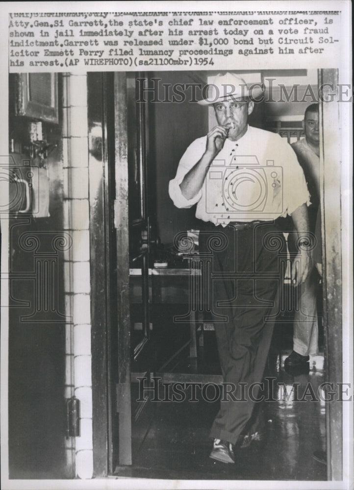 1954 Press Photo Atty.Gen. Si Garrett, state chief law enforcement officer. - Historic Images