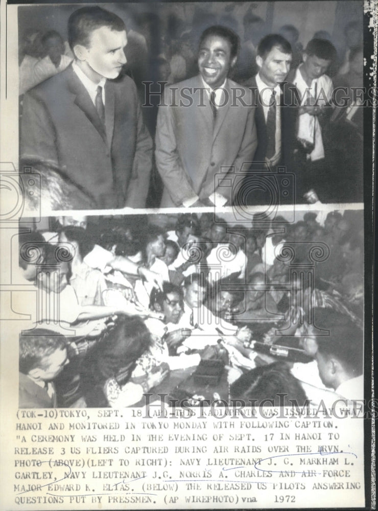 1972 Press Photo Three POWs to be Released in Tokyo - Historic Images