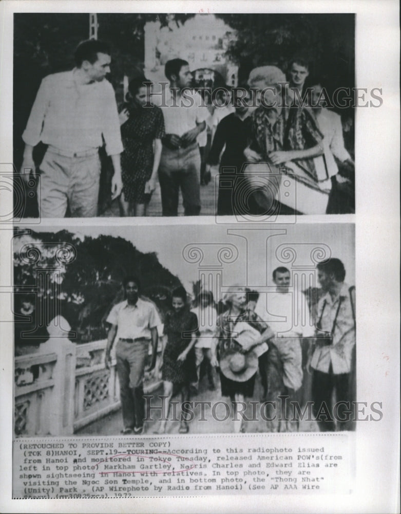 1972 Press Photo Three American POW's Gartley, Charles & Elias Released - Historic Images
