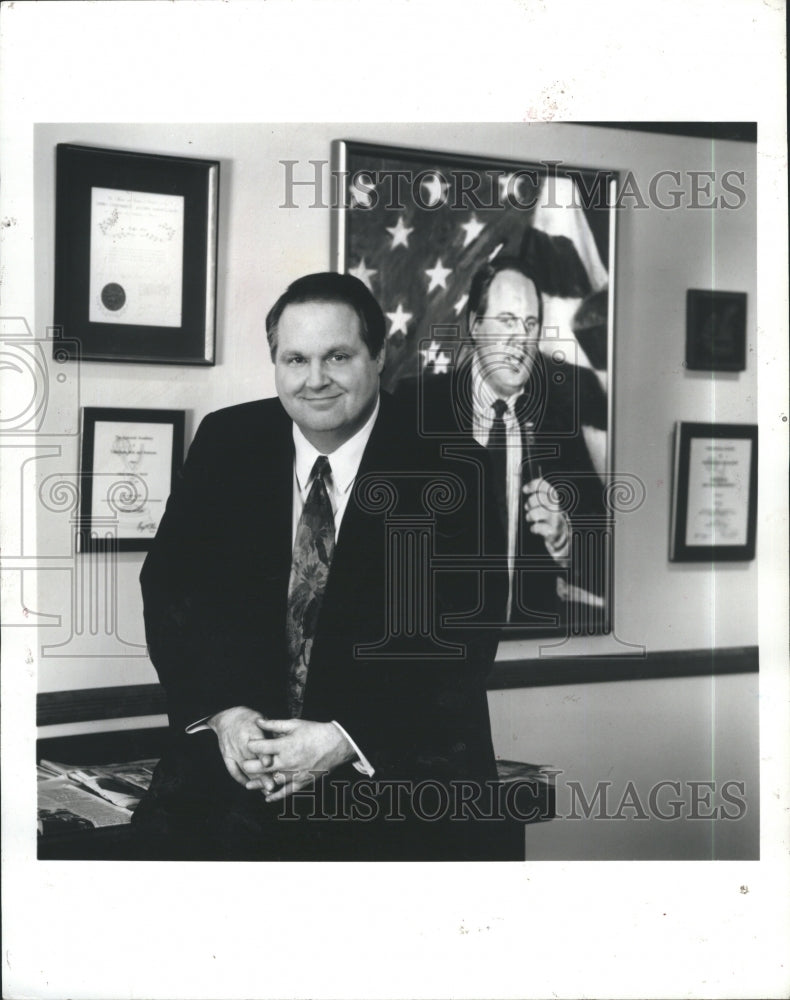 1992 Press Photo Rush Limbaugh - Historic Images