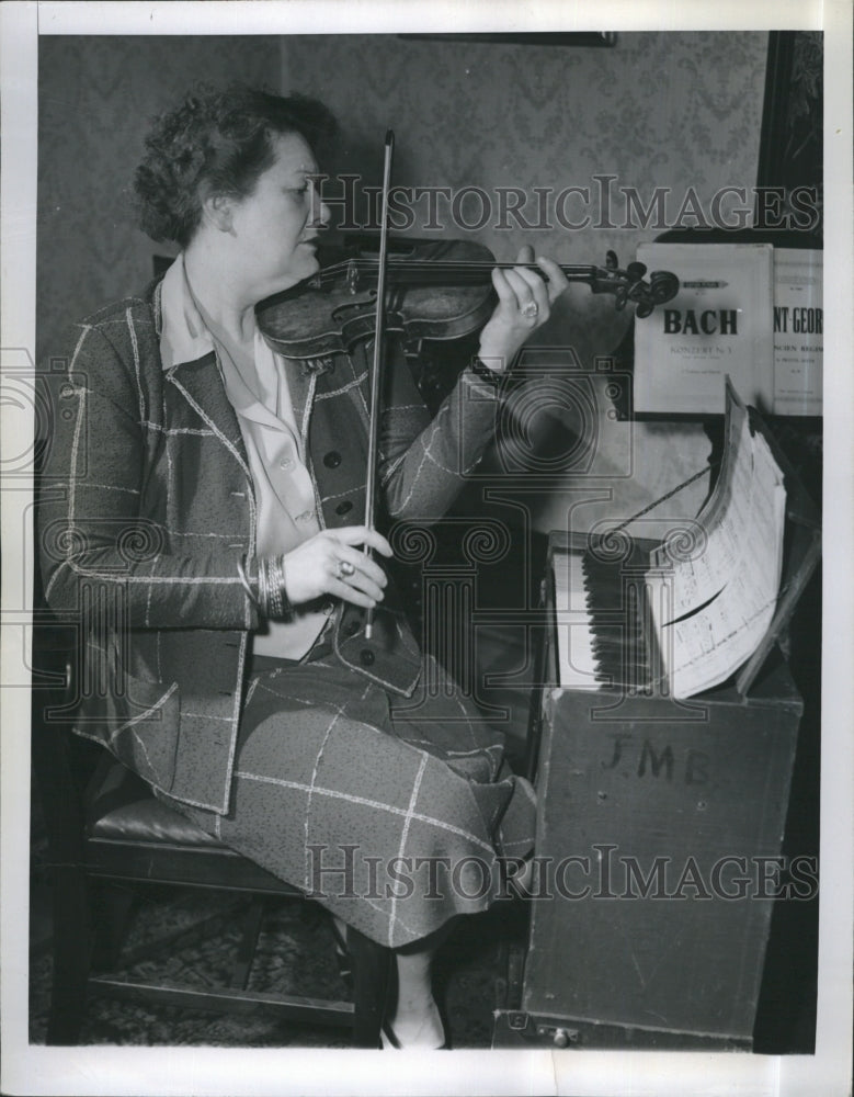 1944 Press Janet Bush Singer Violinist - Historic Images