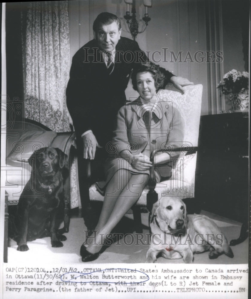 1962 W. Butterworth and Wife in Ottowa Canada - Historic Images