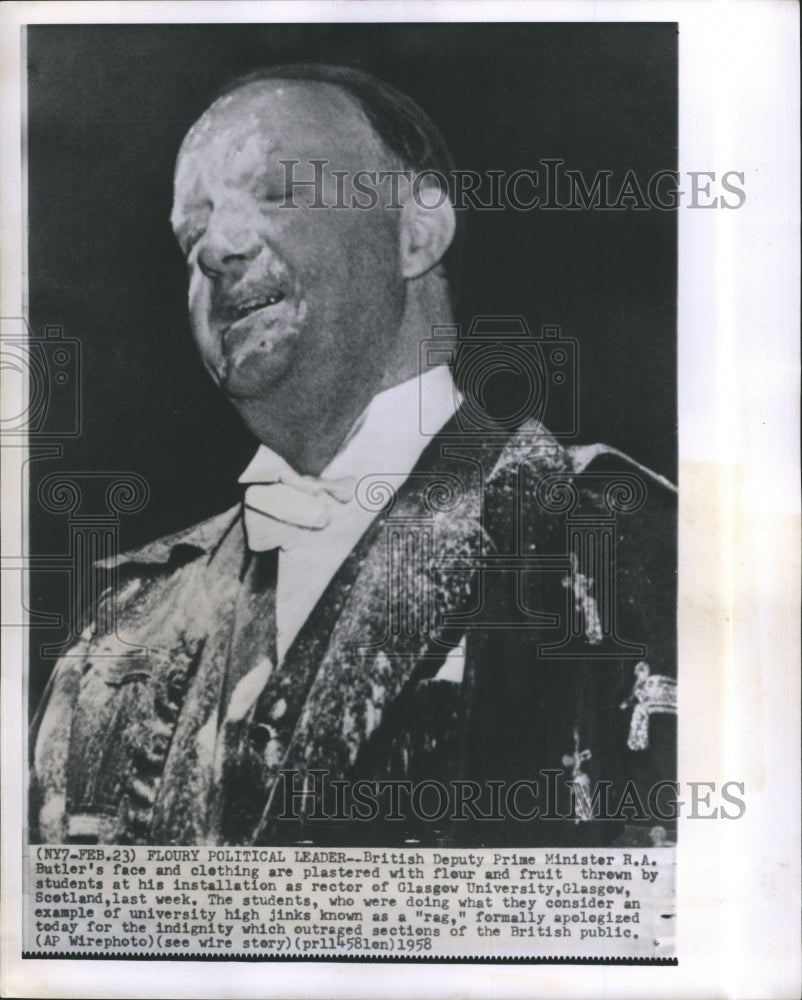 1958 Press Photo R.A. Butler, Prime Minister of England - Historic Images