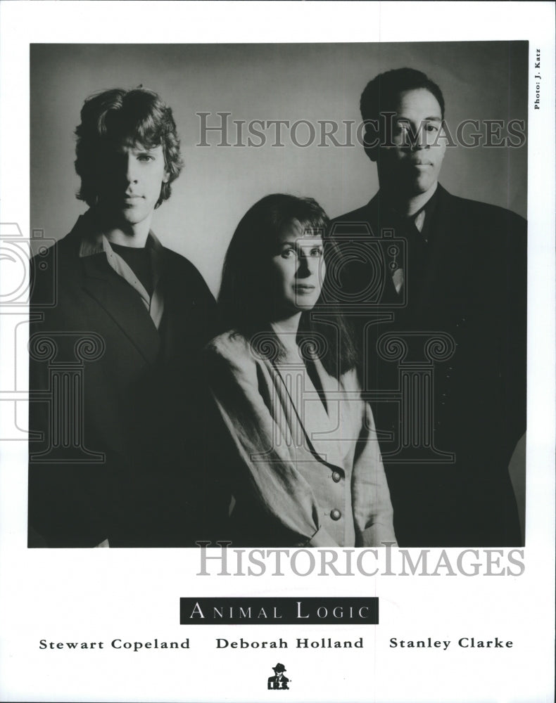 Press Photo Animal Logic: Stewart Copeland, Deborah Holland, Stanley Clarke - Historic Images